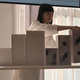 Marie Kondo shows off her Hikidashi boxes at a July 11 event in New York City.